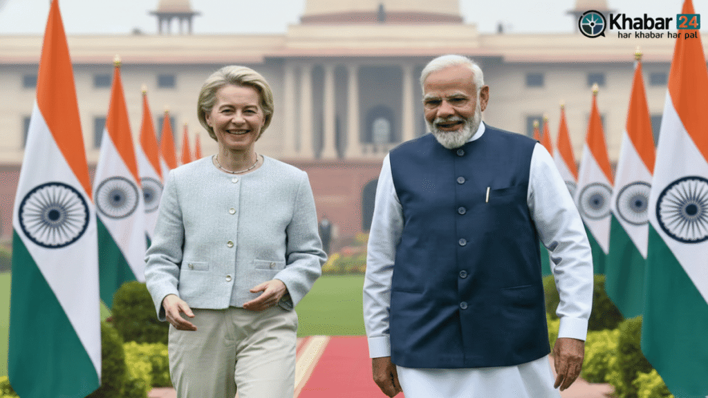 India and European Union leaders discussing India EU Free Trade Agreement at summit